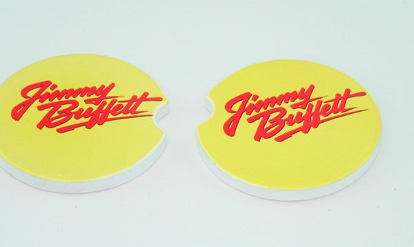 Jimmy Buffet Album Cover Car Coasters: Sandstone Drink Holders for Music Lovers | Unique Cupholder Accessories Gift