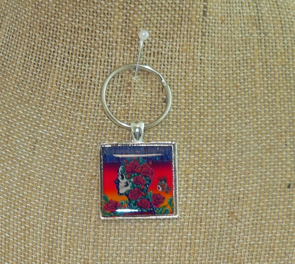 Vintage Grateful Dead Album Cover Necklace or Keychain: Best Of Grateful Dead Music Jewelry for Pop Culture Lovers