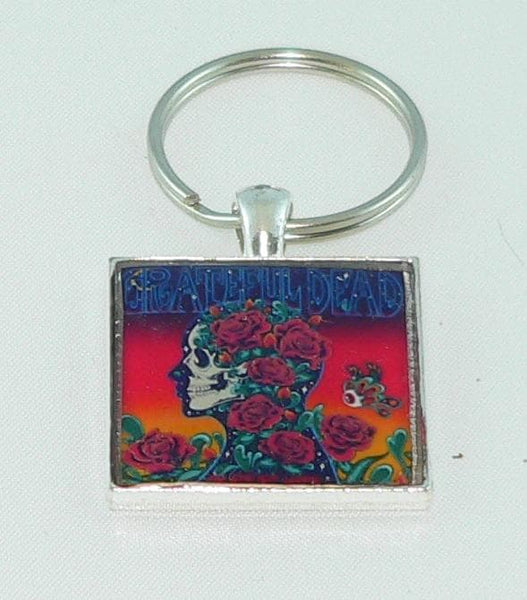 Vintage Grateful Dead Album Cover Necklace or Keychain: Best Of Grateful Dead Music Jewelry for Pop Culture Lovers