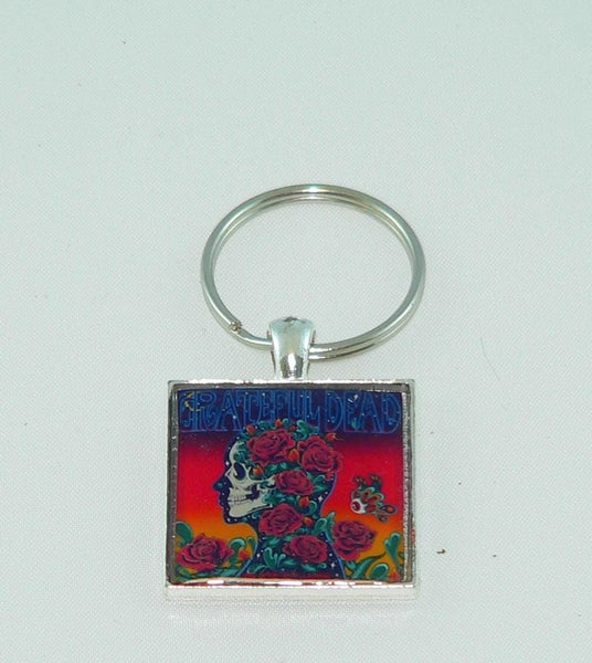 Vintage Grateful Dead Album Cover Necklace or Keychain: Best Of Grateful Dead Music Jewelry for Pop Culture Lovers