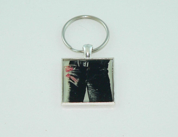Rolling Stones Sticky Fingers Album Necklace or Keychain: Iconic Rock Music Accessory for Fans