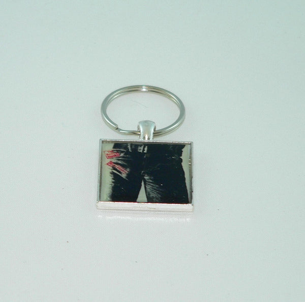 Rolling Stones Sticky Fingers Album Necklace or Keychain: Iconic Rock Music Accessory for Fans