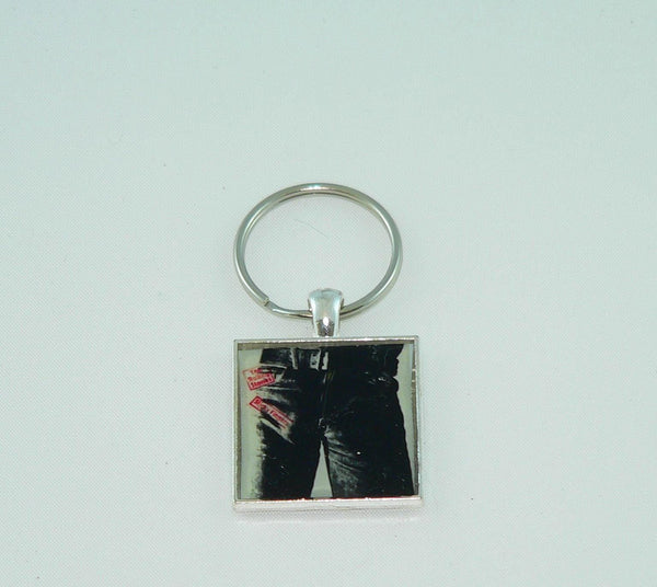 Rolling Stones Sticky Fingers Album Necklace or Keychain: Iconic Rock Music Accessory for Fans