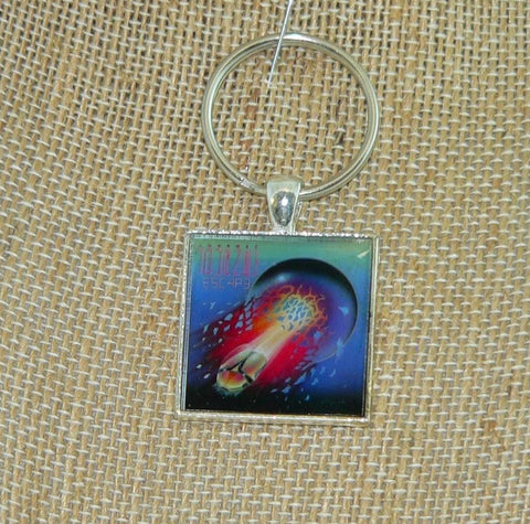 Journey Escape Album Necklace & Keychain: Iconic Rock Music Fan Accessory | Memorabilia Gift